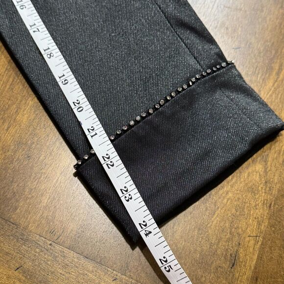 V CRISTINA Set XL Blazer Pants Denim Look Black Shimmer Western Rodeo Chic - Picture 11 of 15